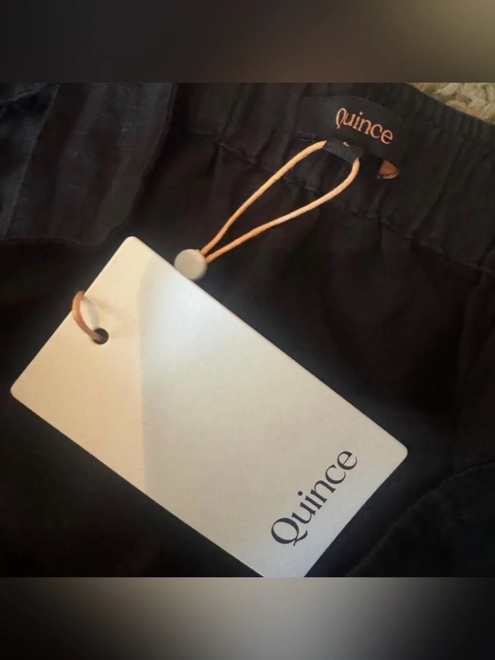 Quince 100% European Linen Square Neck Black Jumpsuit Large Minimalist Capsule